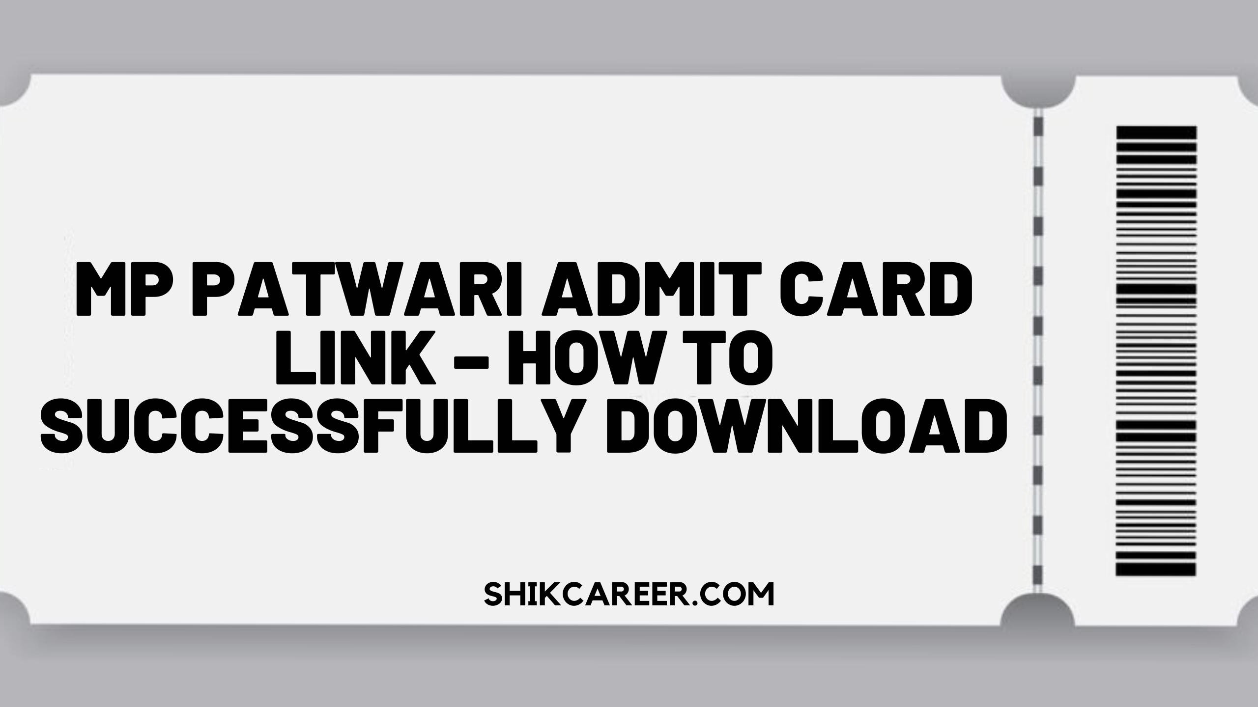 MP Patwari Admit Card