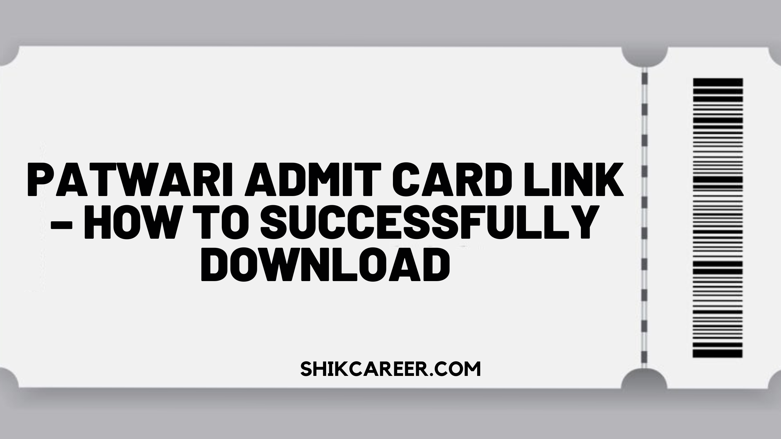 Patwari Admit Card