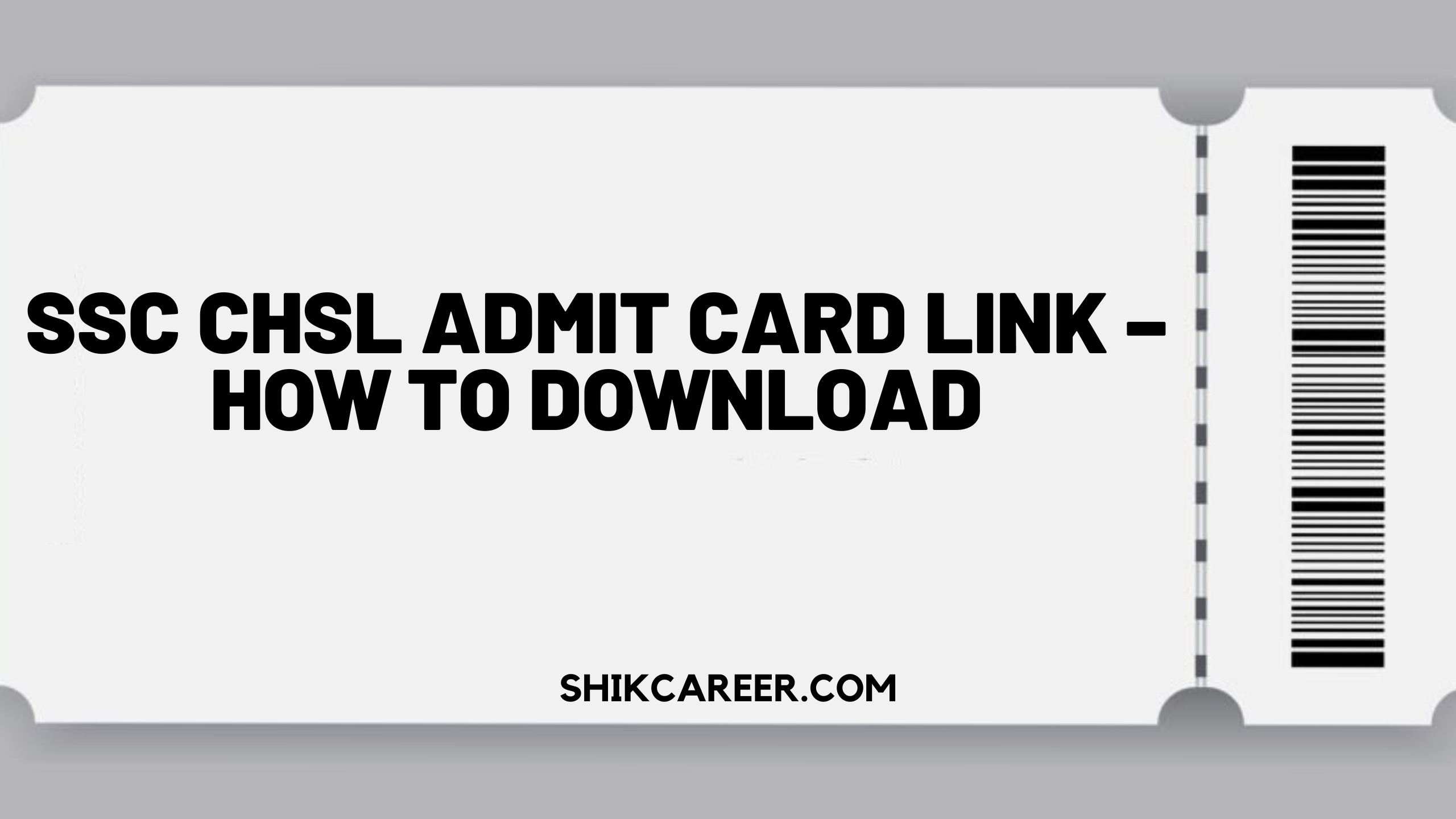 SSC CHSL Admit Card