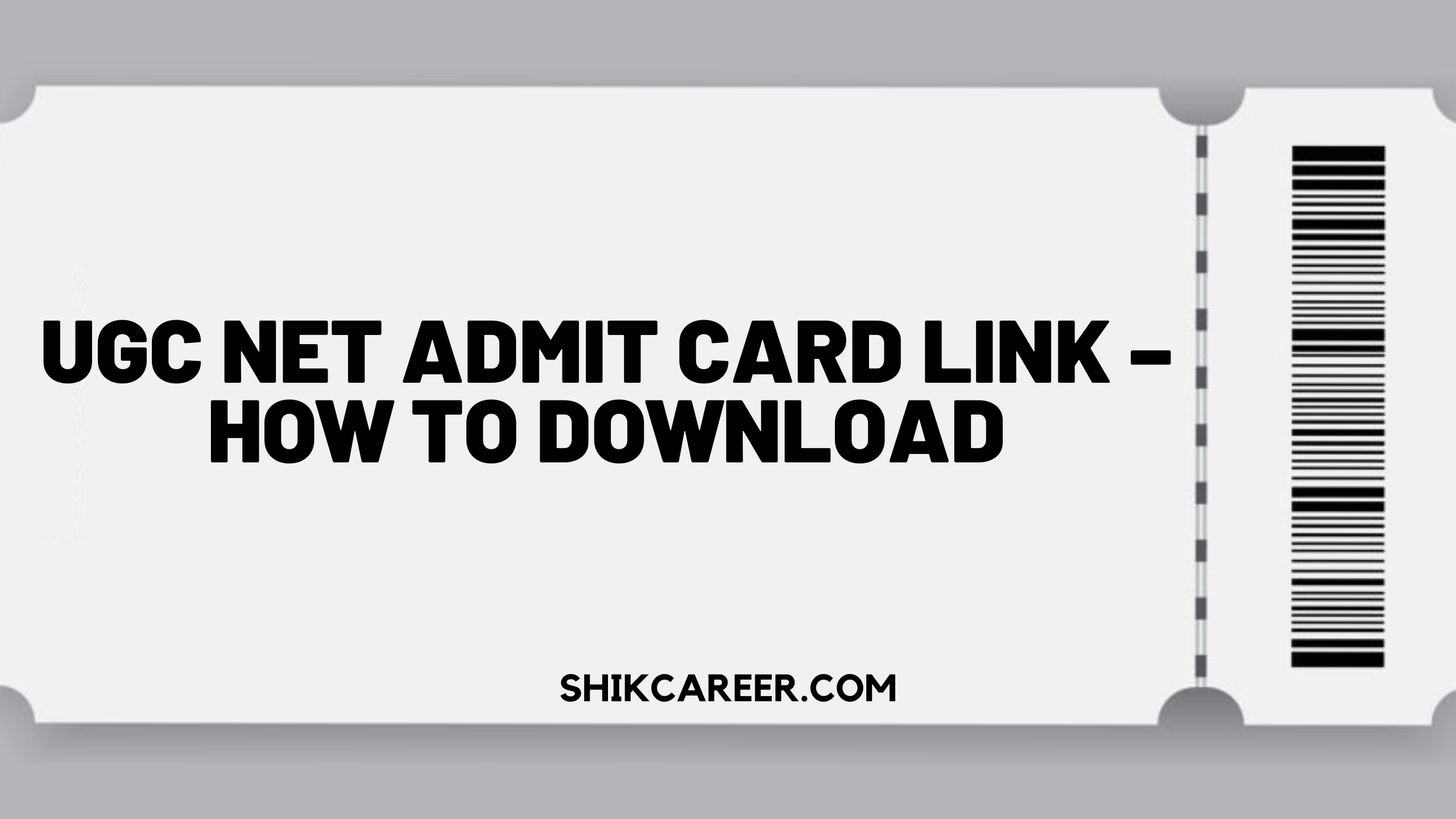 UGC NET Admit Card